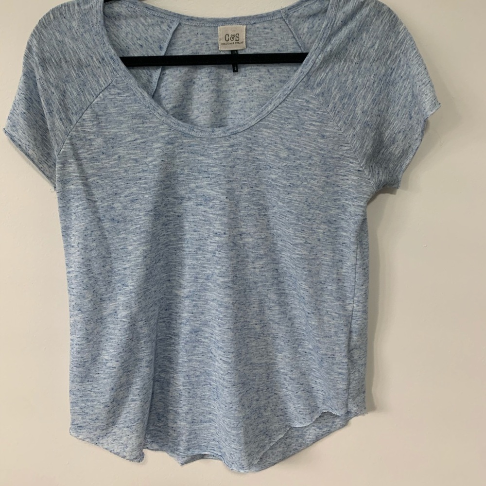 Soft Blue Patterned Shirt